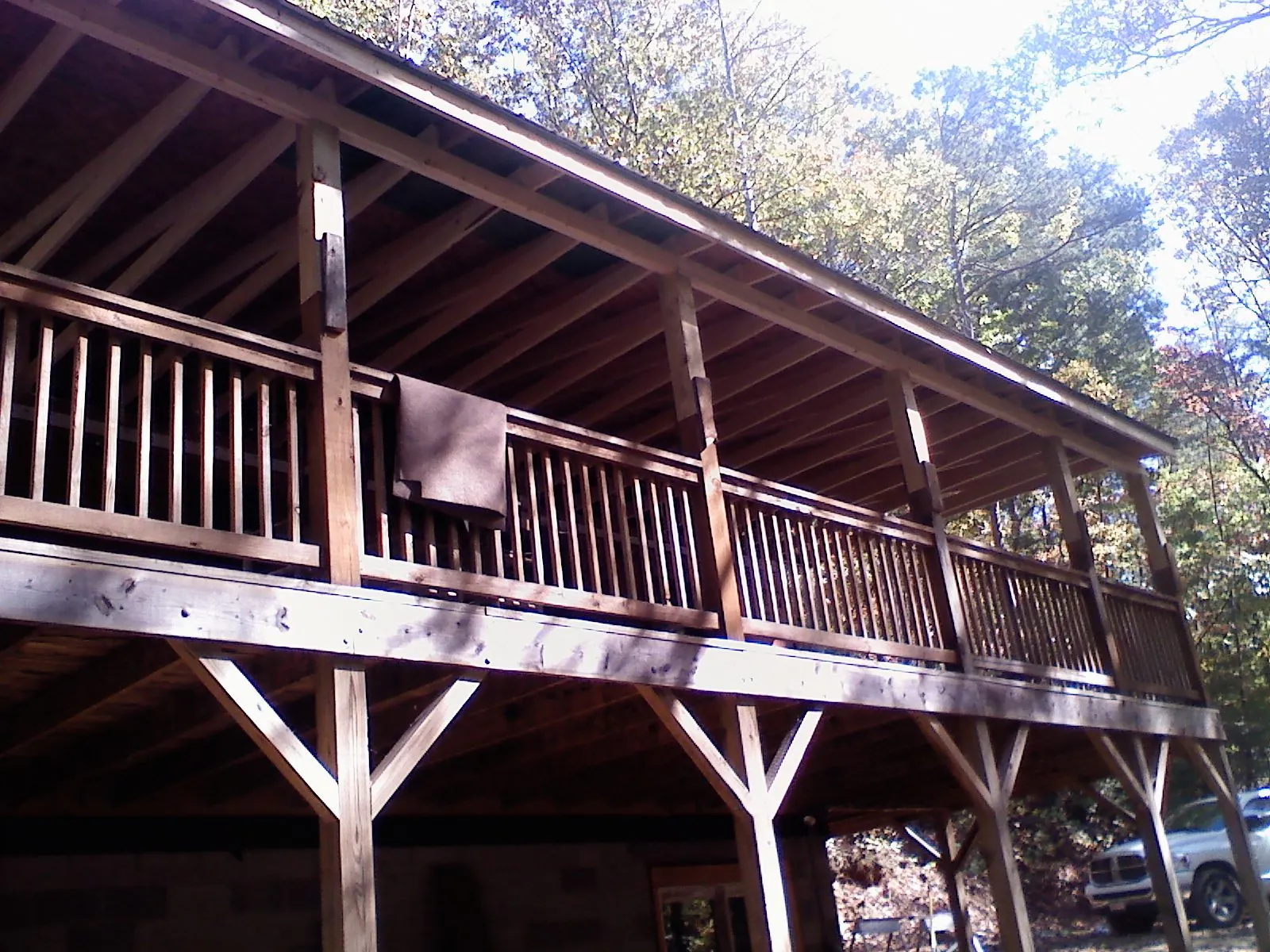 Timber framing under a new elevated porch and deck — Roof Leak Repair in Rocky Face by Roofing Brothers
